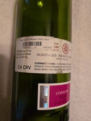 Vega Sicilia Valbuena 5° 2020. Empty Wine Bottle