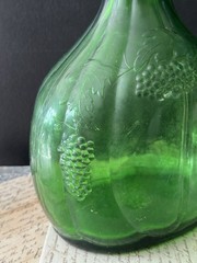 Vintage Green Glass Bottle Half Gallon Wine Bisceglia Brothers Corporation