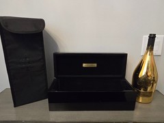 EMPTY ACE OF SPADES GOLD (ARMAND DE BRIGNAC) 1.5 L MAGNUM BOTTLE W/ CASE + COVER