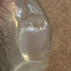 VTG 11.25” Tall Grape Glass Wine Bottle, Women Bros Inc Philadelphia, PA, NO CAP