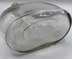 Vintage Handblown Oregon Glass Kidney Form Bottle Liquor 8.5” x 6” x 3”