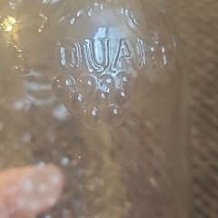 Vintage 11&Prime; Embossed Wine Bottle Clear 4/5 Quart Refilling W1242