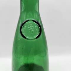 Vintage Misura Italy Green Glass 8&Prime; Carafe Vase Wine Bottle Decanter Brevettata