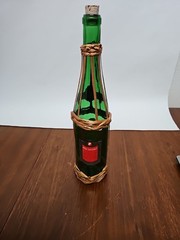 1960s 1 Pt Wicker Wrapped SANT&rsquo;GRIA of Yago Red Spanish Wine Bottle