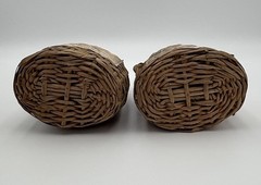 2 Vintage Wicker Case Wine Bottles 1966 – Quinta Lisbon Wine – Portugal (empty)