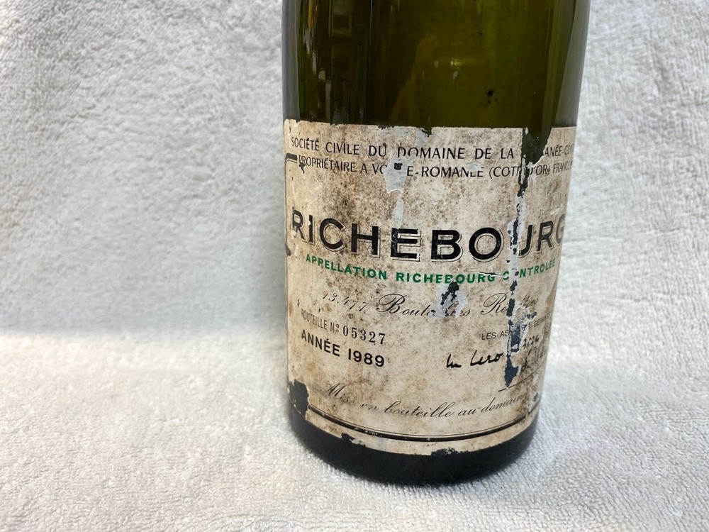 Vintage 1989 DRC Richebourg ROMANEE CONTI Bottle (empty) From Japan