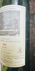 Chateau Duhart Milon Rothschild Wine Bottle EMPTY 1982 Pauillac Collectible 750m