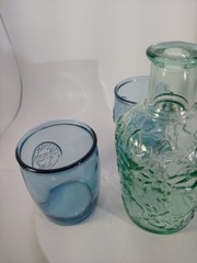 Canadian wine bottle and two glasses