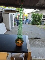 Vintage Giant 3L Green Glass Bessi Chianti Wine Bottle 30&Prime; Tall 1969 Vintage