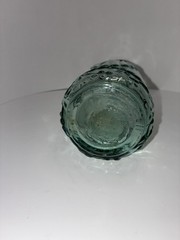 Vintage Green Clear Glass Wine Bottle 11 1/2”