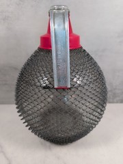 Dame Jeanne Verac La Bridoire SGDG French Demijohn Mesh Covered Wine Bottle