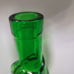 Vintage Fish Shaped Dark Green Glass Italian Wine Bottle Decanter 13&Prime;H F Mark