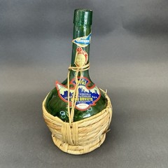 Orvieto Bigi Bottle Raffia Wrapped Empty 75cl Vintage Italian