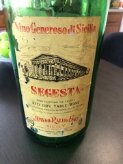 Segesta Vino Generoso di Sicilia 1 gallon green glass wine bottle