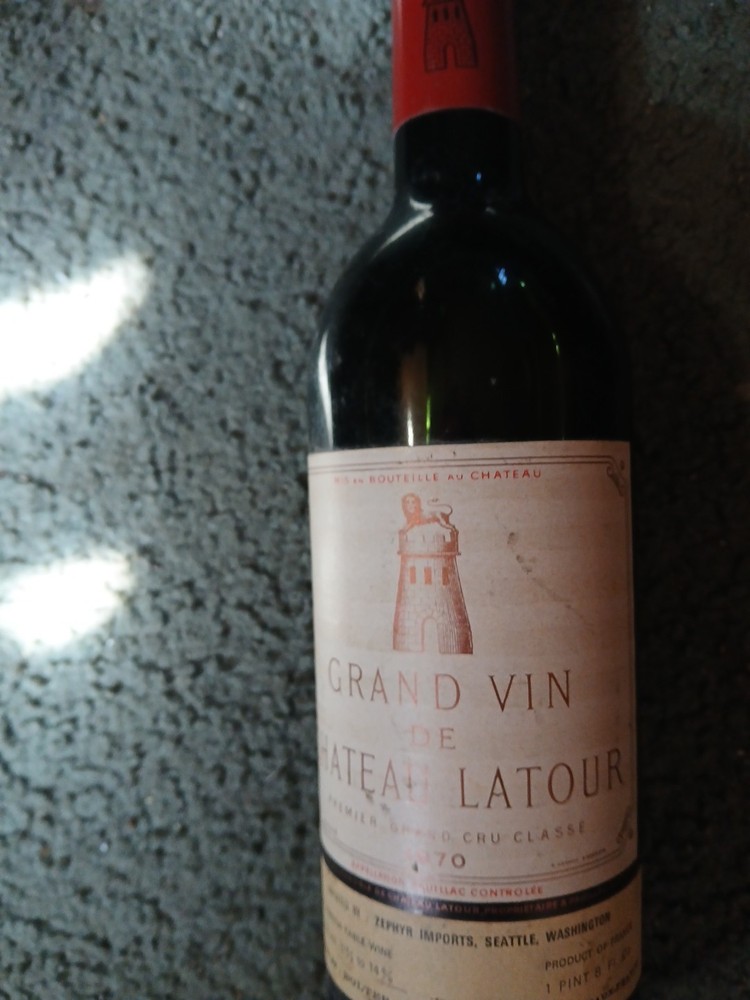 WOW!! 1970 Chateau Latour Grand Vin De 750ml Empty Wine Bottle VERY RARE