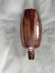 VINTAGE BROWN STONEWARE BOTTLE,PRODUCED IN PORTUGAL BY MAREIA FONSECA PORT WINE,