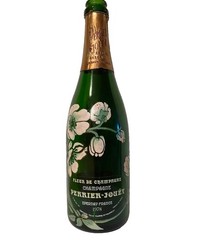 1978 Perrier-Jouet Fleur de Champagne EMPTY Bottle Painted Green Glass Display