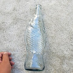 Vintage CEVIN Glass Fish Bottle 75CL3 Chianti Wine Bottle Decanter 13.5&Prime; Tall