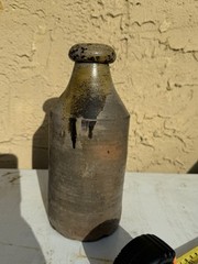 Antique Stoneware Bottle D L Ormsby 1848 Ginger Beer Large Quart? NYC Manhattan