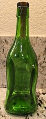 Vintage Dark Emerald Green Liquor Wine Bottle Dimpled Slumped Rare Janeiro Porta