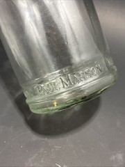 Vintage Paul Masson Glass Wine Carafe 10 3/4 » tall – Clear-Embossed Lettering