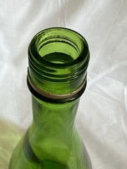 Vintage 1970s Gallo Flavor Guard Glass 4/5 Qt Green Wine Bottle Grapes