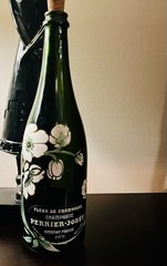 Perrier-Jouet 1979 750ml Fleur De Champagne Empty. Vntg Hand Painted Rhino Cork