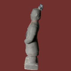SET OF 2 VINTAGE TERRACOTTA WARRIOR WINE BOTTLES