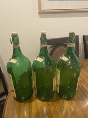 Segesta Mellow Red Italian Wine Bottles Lot of 3 Green 1 gal. 8 pt. 8 fl. oz.