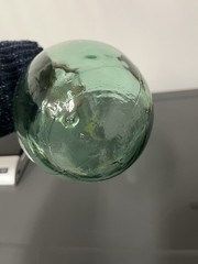 Hand Blown Green Glass Wine Bottle – Torpedo Round Bottom