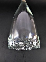 Empty Languedoc Rose Wine Bottle Crystal Clear Rose Embossed Bottom 13 Inch