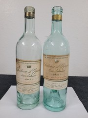 1939 & 1948 Chateau D’Yquem 750ml (2 btls) Used Empty Bottles See Notes