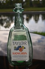 Vintage TAYLOR SANGRIA Wine Bottle Dark Green Hammondsport NY New York Empty