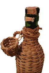 BasketWrapped WineBottle, Demijohn, Mid Century. FreeWickerSachet Incl.
