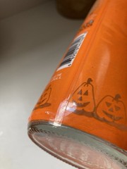 Halloween -Empty Glass Wine Bottle-Scarecrow, Bats, Jack O Lanterns