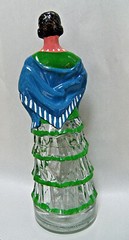 DALMAU HERMANOS TARRAGONA wine liquor bottle(empty) painted glass, made in Spain