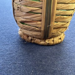Vintage 1961 Bertani Soave Italian Wine Bottle Hanging With Wicker Basket