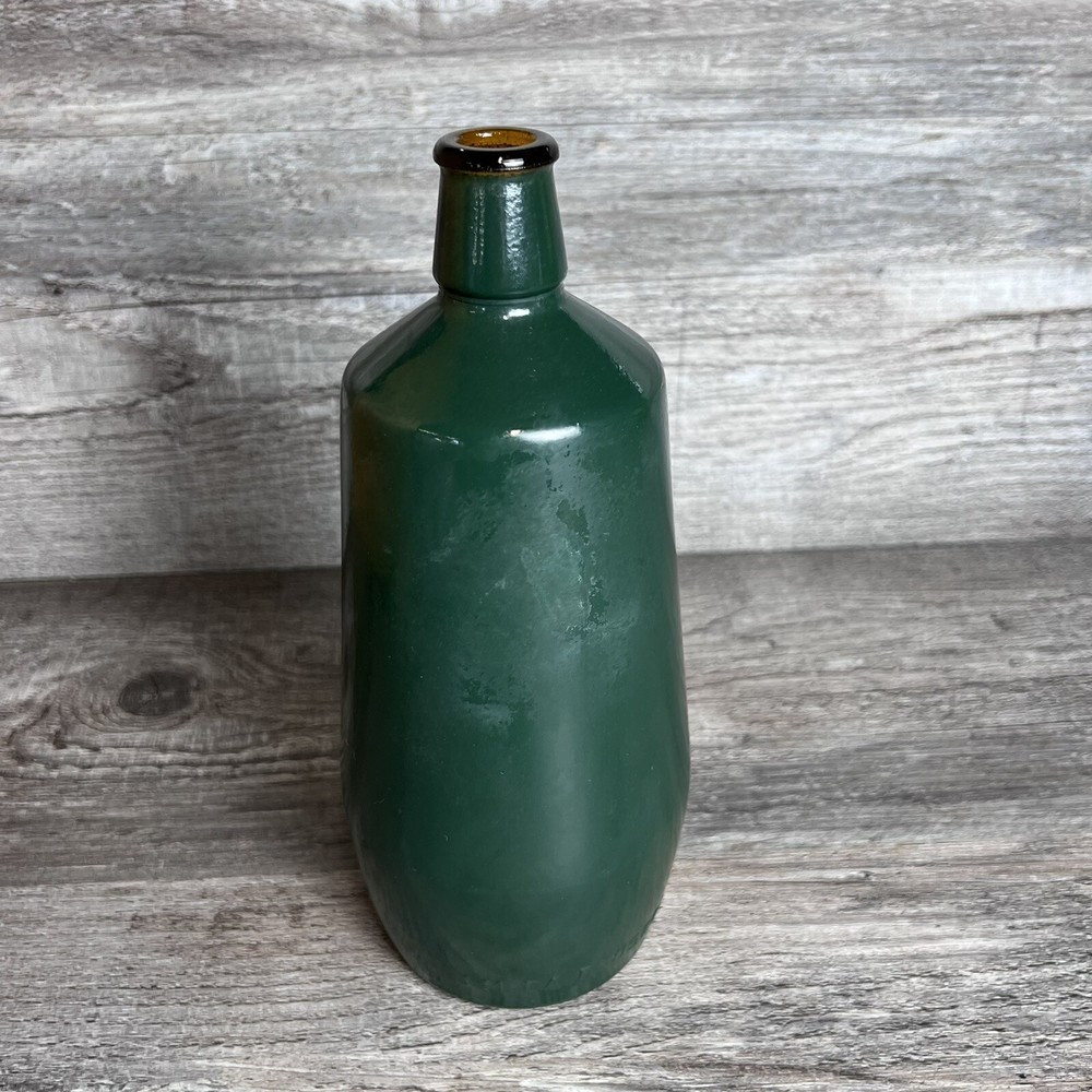 Vintage J M Da Fonseca Azeitao Green Painted Glass Bottle
