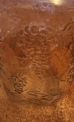 Vintage Glass Grapevine Embossed Wine Bottle Half Gallon Screw Top Lot 3642