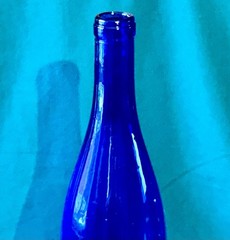 Cobalt Blue Glass Wine Bottle Decorative Empty 750 ml Craft Home Brew 12&Prime; Clean!