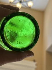 Vintage 1970s Gallo Flavor Guard Glass 4/5 Qt Green Wine Bottle Grapes