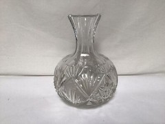 Vintage Amercian Cut Crystal Etched Wine Bottle