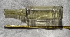 Beautiful Vintage Wine Bottle Amber Green Made In Spain Style Decanter Vase