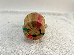 VTG Michelangelo Chianti Mini Wine Salt Shaker Raffia Bottle 5.5&Prime;t Empty