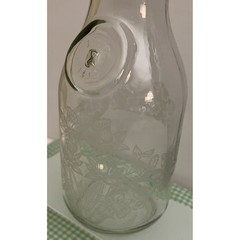 Vintage 1990 Floral Etched Norman Kosarin Carafe Paul Masson Vineyards Daffodil