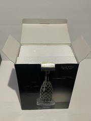 VTG 2001 3pc Wine Set By Royal Limited Crystal W/Beaded Sleeve New In Box