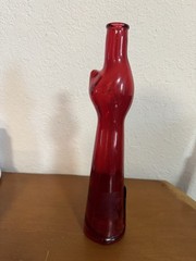 Moselland Riesling Tall Red Cat Wine Bottle