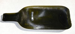 Flattened &lsquo;The Other&rsquo; Green Wine Bottle–Wall Hanging Decorations
