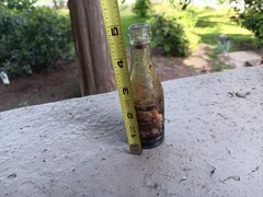 VINTAGE ANTIQUE 1920 PAPER LABLE BOTTLE WINE WHISKEY WAX COVERED OLD BOTTLE