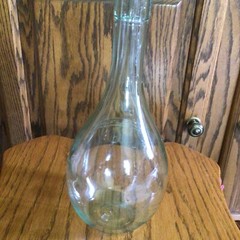 Vintage Vino D Italia Glass Bottle Clear Aqua 1 Quart